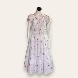 Patty O’ Neil fit and flare 1980s summer dress small